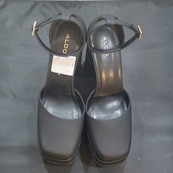 BRAND NEW ALDO GRANDLE ANKLE-STRAP DOUBLE PLATFORM PUMPS G1 - Picture 3 of 16